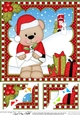 Christmas 8 x 8 Scalloped Corner Topper - Livvy Bear has a Letter for Santa
