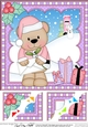 Christmas 8 x 8 Scalloped Corner Topper - Livvy Bear has a Letter for Santa