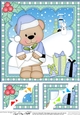 Christmas 8 x 8 Scalloped Corner Topper - Livvy Bear has a Letter for Santa