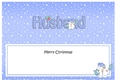 Large DL Merry Christmas HUSBAND insert with Snowball Sam