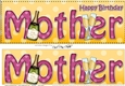 Large DL Happy Birthday MOTHER 3D decoupage with Champagne