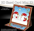 3D Easel Card Mini Kit - Christmas Snowball Sam is in Love!