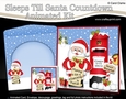 3D Animated Sleeps Till Santa Christmas Postbox Countdown Card Kit - Santa is checking his List!