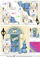 Cute Cat is at the Door - Christmas Wavy Corner Side Stacker