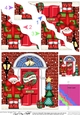 Santa is at the Door - Christmas Wavy Corner Side Stacker