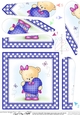 Cute Hunney Bear Rosie has a Love Heart - Fan Pyramage Topper