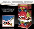 3D Large Christmas Cracker Box -  Pip Penguins are in Love