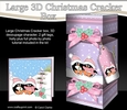 3D Large Christmas Cracker Box -  Pip Penguins are in Love