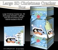 3D Large Christmas Cracker Box -  Pip Penguins are in Love