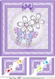 8 x 8 Fluttery Butterfly Scalloped Corner Topper