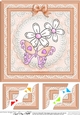 8 x 8 Fluttery Butterfly Scalloped Corner Topper