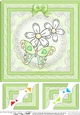 8 x 8 Fluttery Butterfly Scalloped Corner Topper