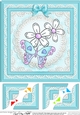8 x 8 Fluttery Butterfly Scalloped Corner Topper