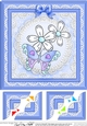 8 x 8 Fluttery Butterfly Scalloped Corner Topper