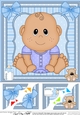 8 x 8 Cute Ethnic New Baby Girl Scalloped Corner Topper