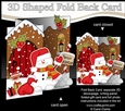 3D Shaped No-Hole Fold Back Christmas Card Mini Kit - Snowman Oli has a Sack of Presents