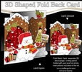 3D Shaped No-Hole Fold Back Christmas Card Mini Kit - Snowman Oli has an Xmas Tree