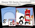 3D Animated Sleeps Till Santa Christmas Postbox Countdown Card Kit - Cute Penguins have a Present