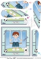Cute Teen Boy is Swinging High Fan Pyramage Topper