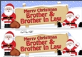 Large DL Merry Christmas BROTHER & BROTHER IN LAW with Santa 3D decoupage