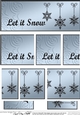 Let it Snow Christmas DL side stacker Topper