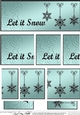 Let it Snow Christmas DL side stacker Topper