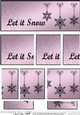 Let it Snow Christmas DL side stacker Topper