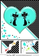 8 x 8 Kool Kats Purrfect Love Scalloped corner Topper