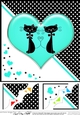 8 x 8 Kool Kats Purrfect Love Scalloped corner Topper