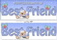 Large DL Merry Christmas BEST FRIEND 3D decoupage with Livvy Bear