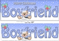 Large DL Merry Christmas BOYFRIEND 3D decoupage with Livvy Bear