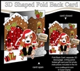 3D Shaped No-Hole Fold Back Christmas Card Kit - Little Springer Spaniel Dog
