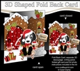 3D Shaped No-Hole Fold Back Christmas Card Kit - Little Springer Spaniel Dog