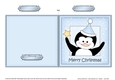 Christmas Penguin Cut and Fold Card