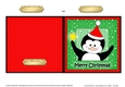 Christmas Penguin Cut and Fold Card