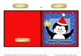 Christmas Penguin Cut and Fold Card
