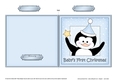 Babys First Christmas Penguin Cut and Fold Card