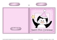 Babys First Christmas Penguin Cut and Fold Card