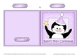 Babys First Christmas Penguin Cut and Fold Card
