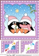 Christmas Penguin 8 x 8 Scalloped Corner Topper