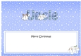 Large DL Merry Christmas UNCLE insert with Tartan Snowball Sam