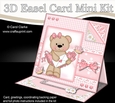 3D Easel Card Mini Kit - Pretty in Pink - Livvy Bear has a Love Letter