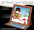 3D Easel Card Mini Kit - Christmas Snowman Rio wants is in Love