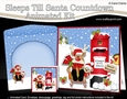 3D Animated Sleeps Till Santa Christmas Postbox Countdown Card Kit - Rudolph is Sledging!