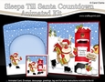 3D Animated Sleeps Till Santa Christmas Postbox Countdown Card Kit - Rudolph is Skating!