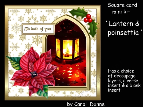 SC Lantern & poinsettias