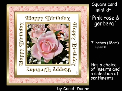 SC Pink rose & gerbera ( Birthday)