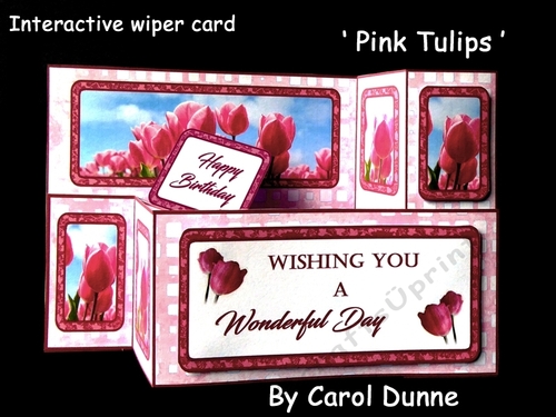 Wiper card Pink Tulips
