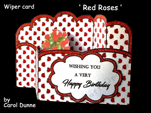 Wiper Card Red roses