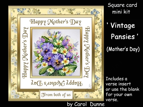 SC Vintage Pansies MD